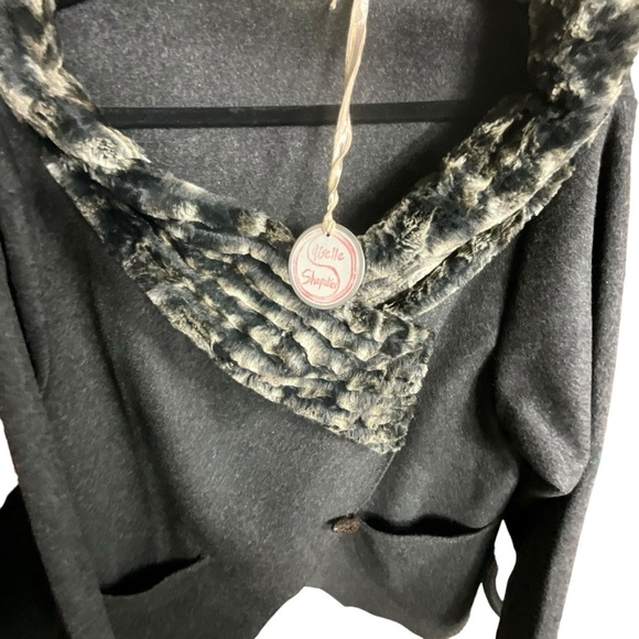 Giselle Shepatin Gray Wool Faux Fur Samantha Jacket - Picture 9 of 14